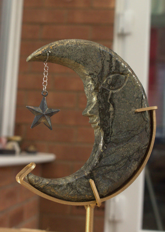 Pyrite Cresent moon