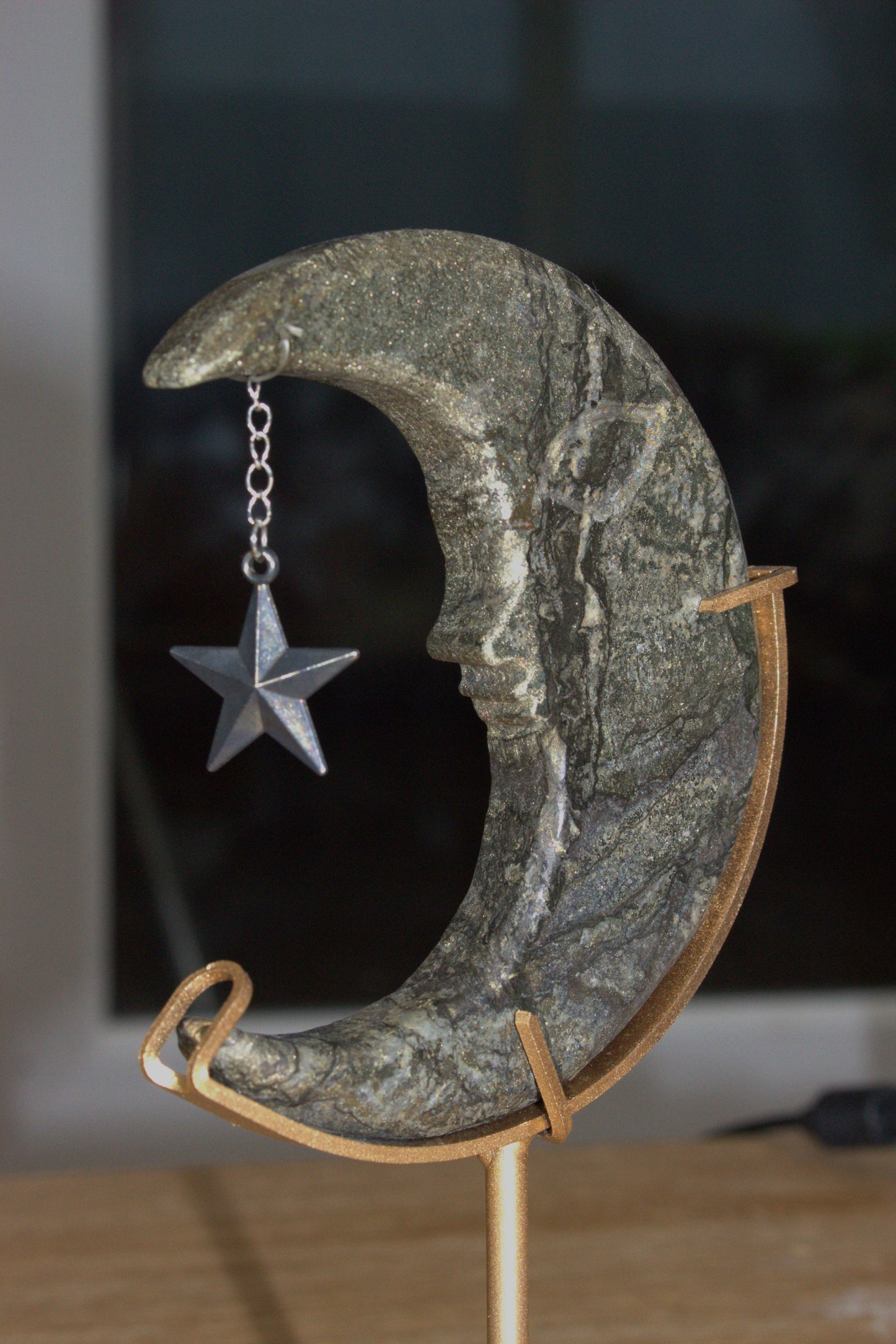 Pyrite Cresent moon